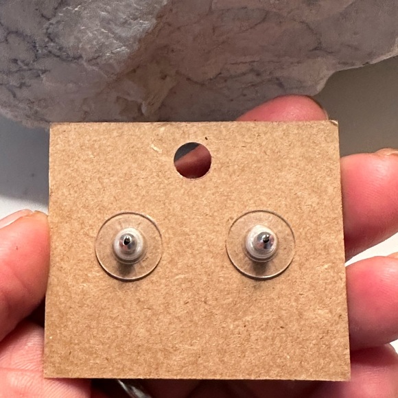 Alex and Ani Silver Om Earrings - Picture 3 of 3